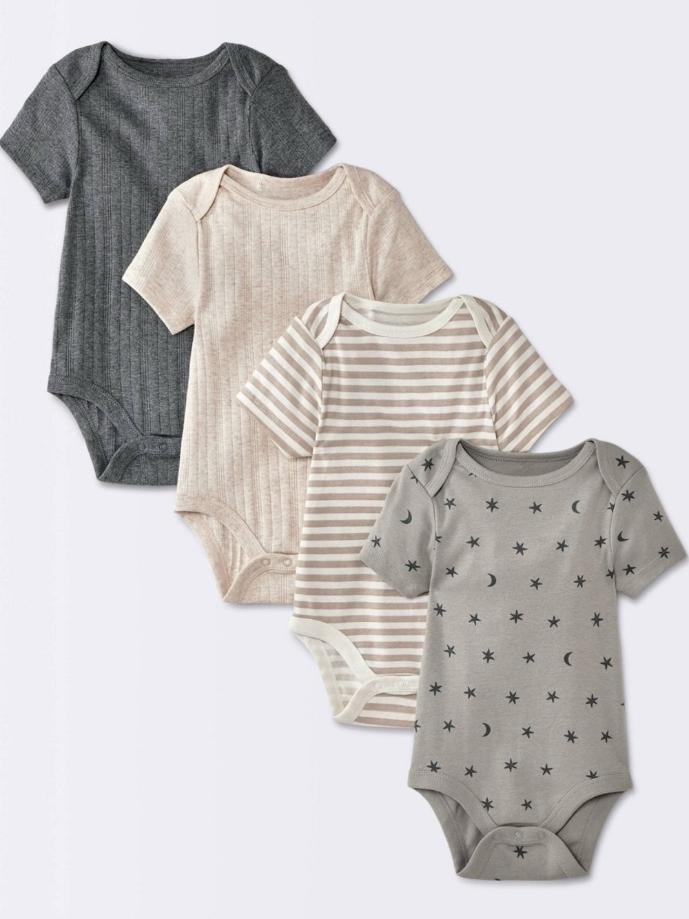 Baby 4pk Moon Short Sleeve Bodysuit - Cloud Island™